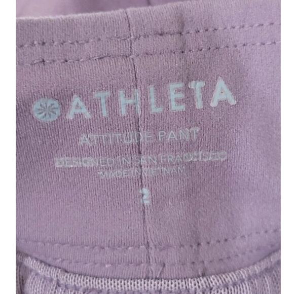 Athleta Attitude‎ Pants Women's Size 2 Volcanic Violet Ruched Jogger Drawstring - Picture 13 of 13